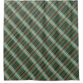 Christmas Plaid Shower Curtain | Zazzle