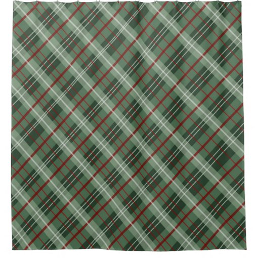 Christmas Plaid Shower Curtain Zazzle