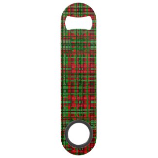 Christmas plaid tartan bar key