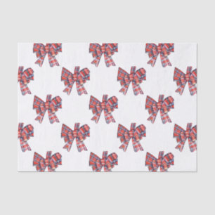 Christmas Plaid Tartan Bow Tissue Paper