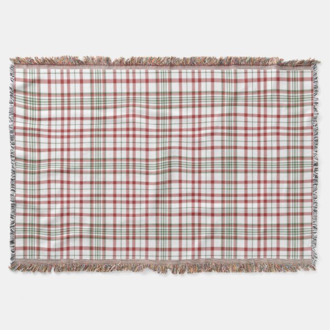 Christmas Plaid Throw Blanket (Front)