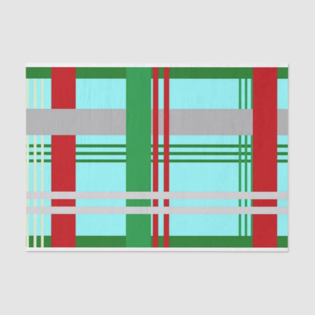 christmas plaid tissue paper (Front)