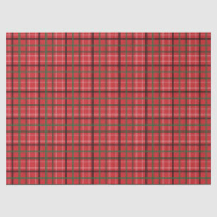 Christmas plaid tissue paper
