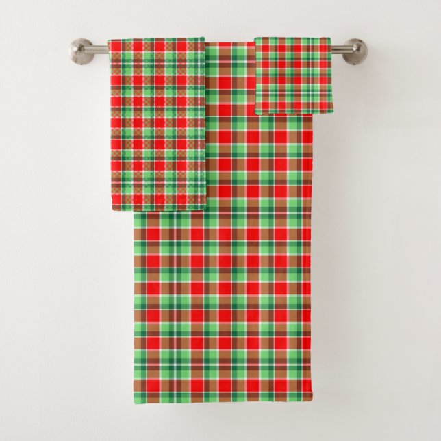 Christmas Plaid towels (Insitu)