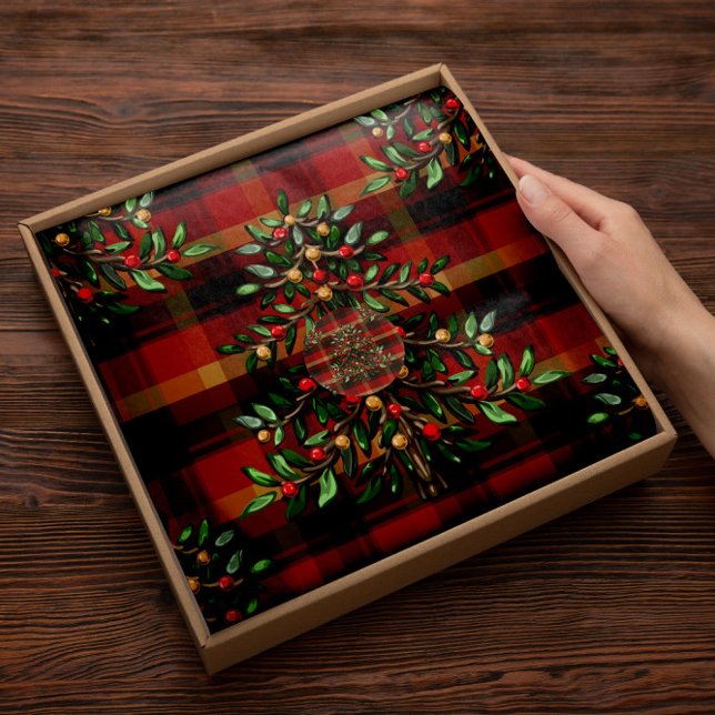 Christmas Plaid Tree Holiday | Tissue Paper (Creator Uploaded)