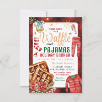 Christmas Plaid Waffle and Pajamas Holiday Brunch