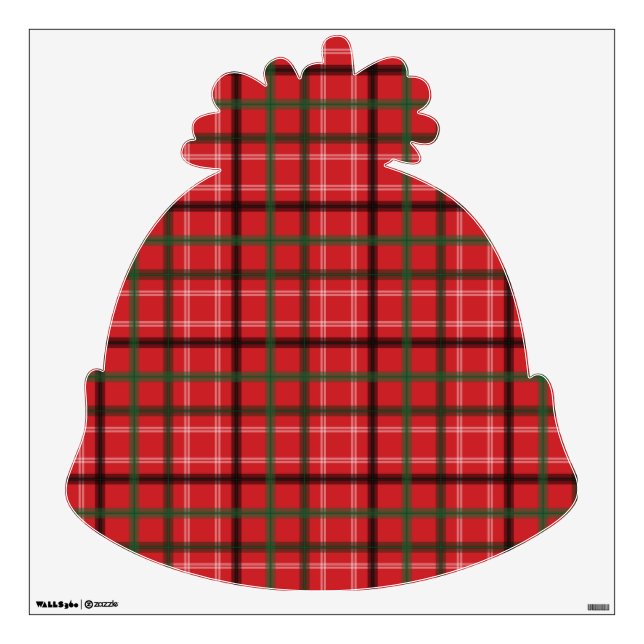 Christmas plaid wall decal (Front)