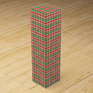 Christmas Plaid Wine Box