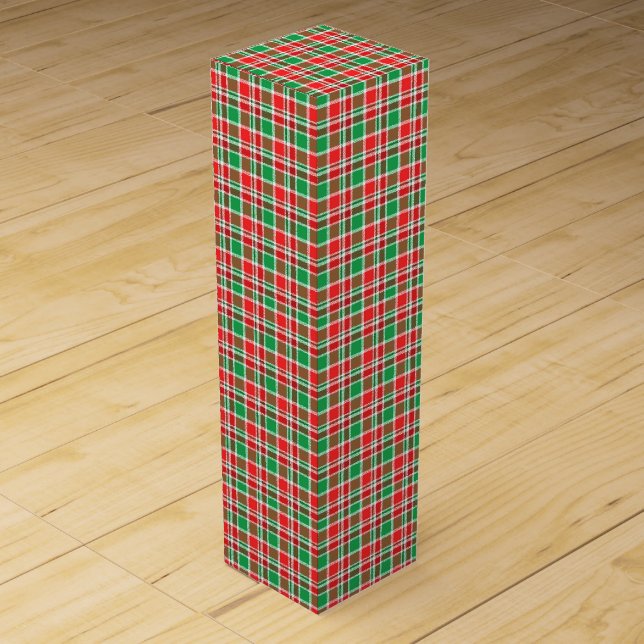 Christmas Plaid Wine Box (Back)