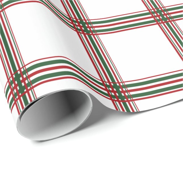 Christmas Plaid Wrapping Paper (Roll Corner)