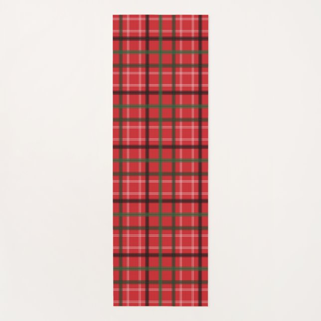 Christmas plaid yoga mat (Front)