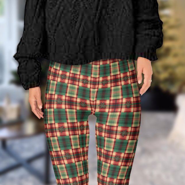 Christmas Plaids Checkered Effect Leggings (Creator Uploaded)