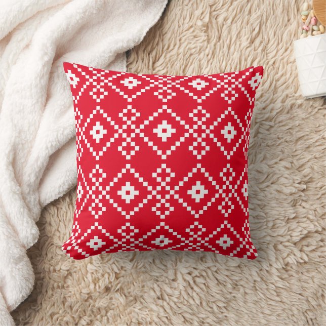 Christmas Plain Sweater Throw Pillow (Blanket)