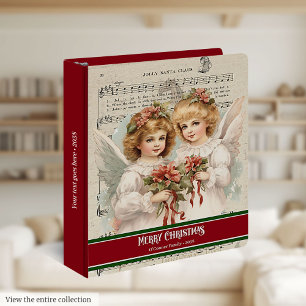 Christmas Planner 3 Ring Binder Vintage Angel Art