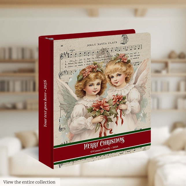Christmas Planner 3 Ring Binder Vintage Angel Art (Christmas Planner 3 Ring Binder Vintage Angel Art)