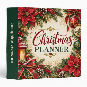 Christmas Planner Holiday Organizer 3 Ring Binder