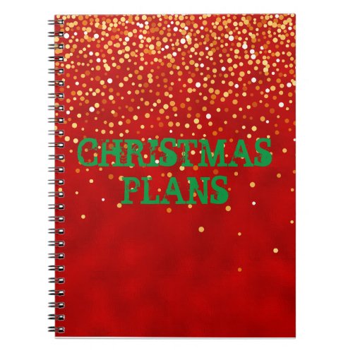 CHRISTMAS PLANS NOTEBOOK
