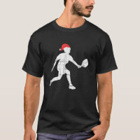 Christmas Player Santa Playing Pickleball Xmas