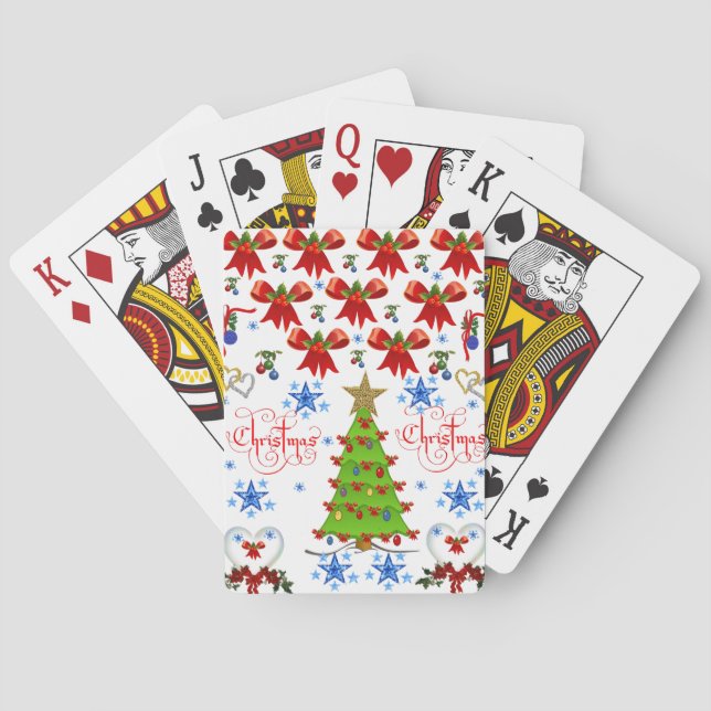 Christmas playing card deck white (Back)