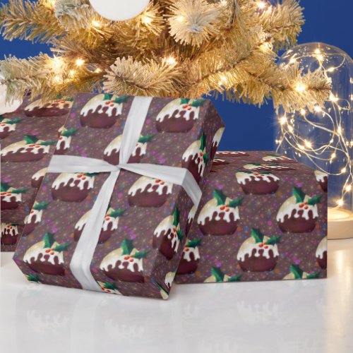 Christmas Plum Pudding   Wrapping Paper