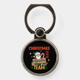 Christmas Podiatry Team - Festive Foot Care Profes Phone Ring Stand