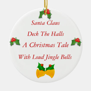 Jingle Bells Christmas Ornaments | Zazzle - 100% Satisfaction Guaranteed!