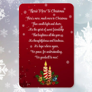 Christmas Poem Friendship Gift 4 x 6 Magnet