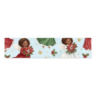 Christmas Poinsettia African American Angels Napkin Bands