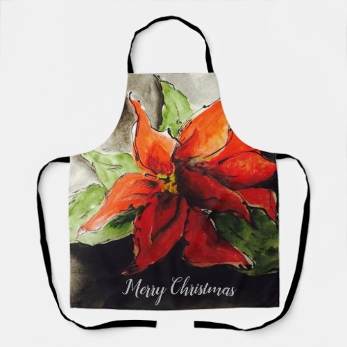 Christmas Poinsettia Apron