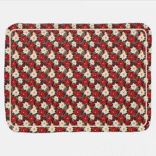 Christmas Poinsettia Baby Blanket