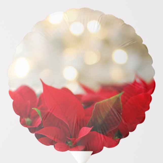 Christmas Poinsettia Balloon (Front)