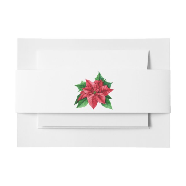 Christmas  Poinsettia Belly Band (Front Example)