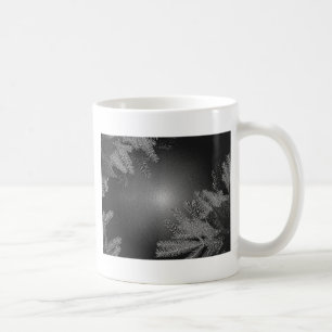 Christmas Poinsettia Black And Grey Coffee Mug