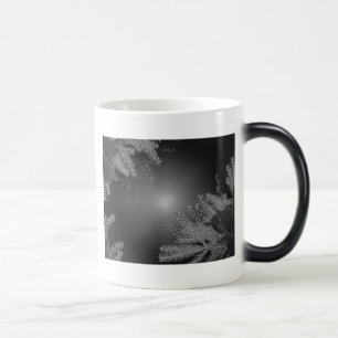 Christmas Poinsettia Black And Grey III Color Morph Mug