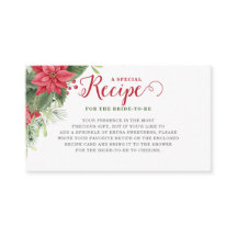 Christmas Poinsettia Bridal Shower Recipe Request