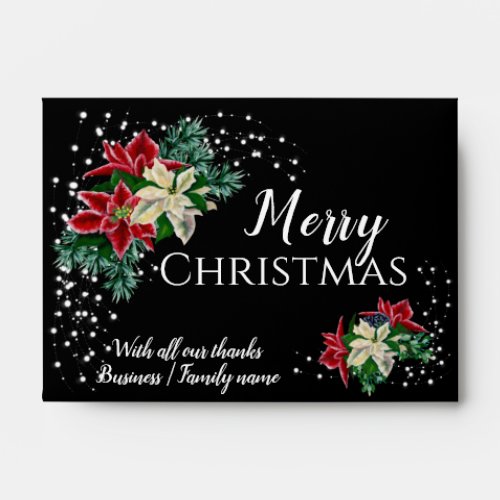 Christmas Poinsettia Cash Gift Envelope