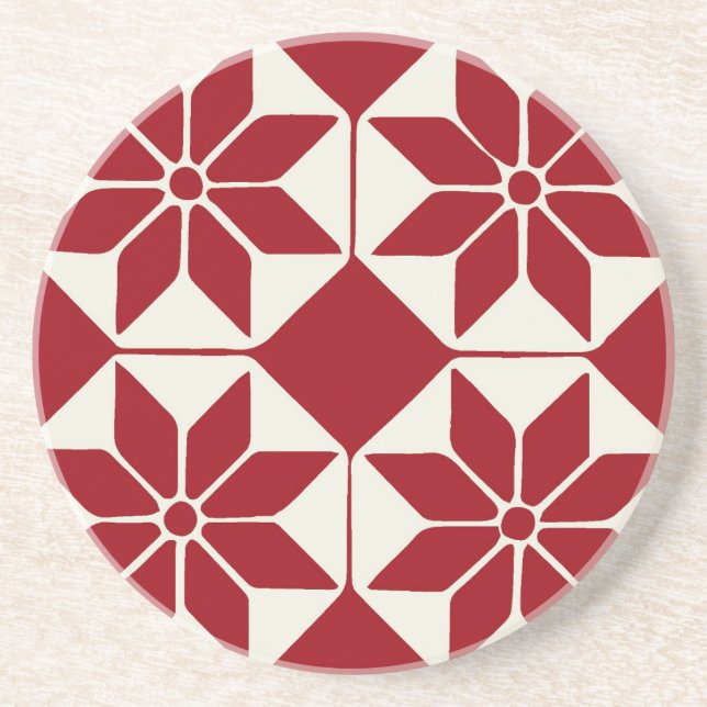 Christmas Poinsettia Coaster (Front)