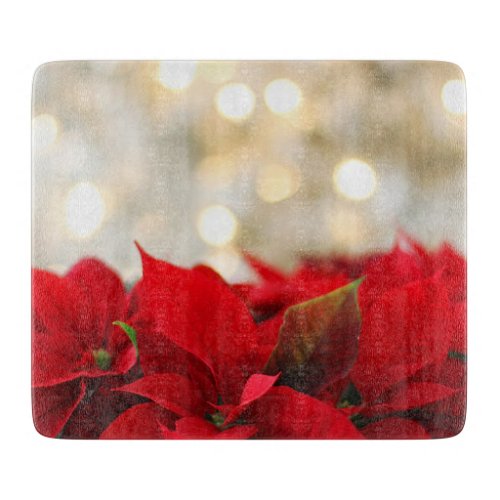 Christmas Poinsettia Cutting Board