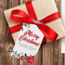 Christmas Poinsettia Floral Custom Company Holiday Gift Tags
