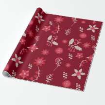 Christmas Poinsettia Flower And Cherry
