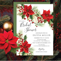 Christmas Poinsettia Flowers Bridal Shower