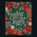 Christmas Poinsettia Foliage Poster<br><div class="desc">See all the rest of the matching pieces in this collection. Write to me at hello@mistyqe.com for quotes on other matching pieces or customization requests.</div>