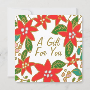 Christmas Poinsettia Gift Certificate