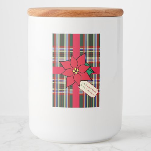 Christmas Poinsettia Gift Tag Labels