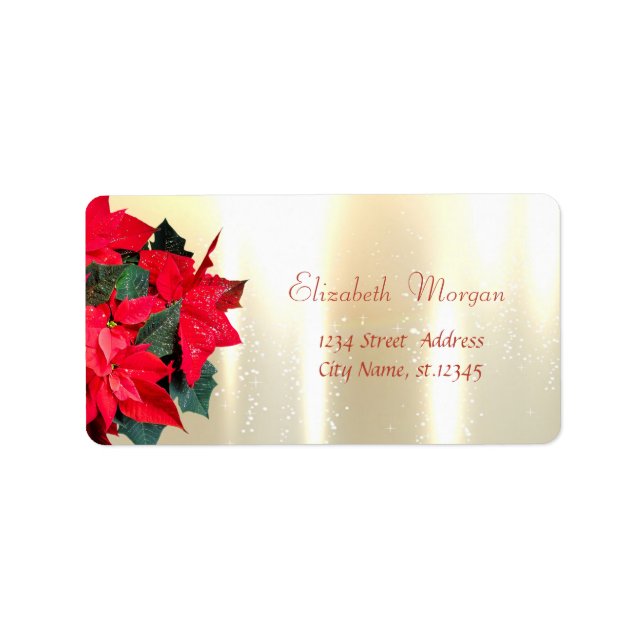 Christmas Poinsettia,Gold Label (Front)