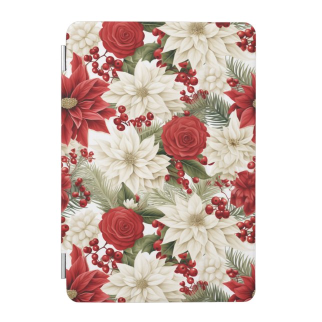 Christmas Poinsettia – Holiday Floral Design iPad Mini Cover (Front)