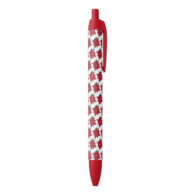 Christmas Poinsettia Holiday Writing Pen Gift (Bottom (Vertical))