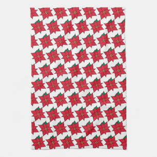 Christmas Poinsettia Kitchen Towel