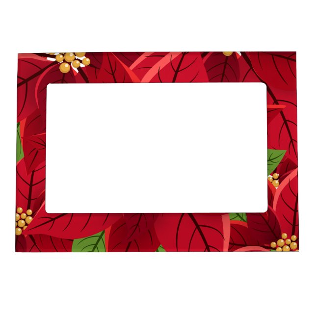 Christmas Poinsettia   Magnetic Frame (Front)