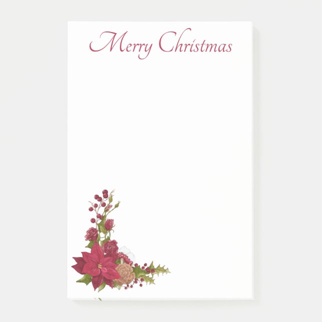 Christmas Poinsettia Notes (Front)